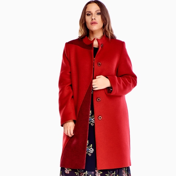 Plus Size Wool Coat - Picture 2 of 3